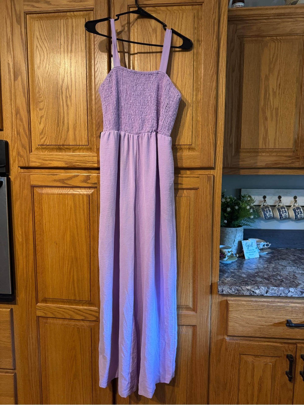 Lilac Sleeveless Smocked Maxi Dress